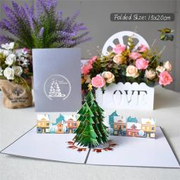 3d pop up santa cartões de casamento cartões de natal convites de festas presentes de ano novo cartão de aniversário presentes cartão postal - Image 4