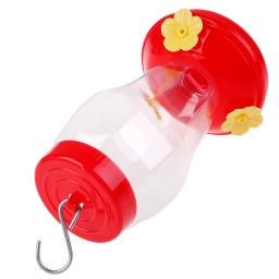 Novos plásticos pássaro garrafa alimentador de água pendurado beija-flor alimentador do jardim ao ar livre gancho de ferro flor de plástico pet bird suprimentos 2021 - Image 1