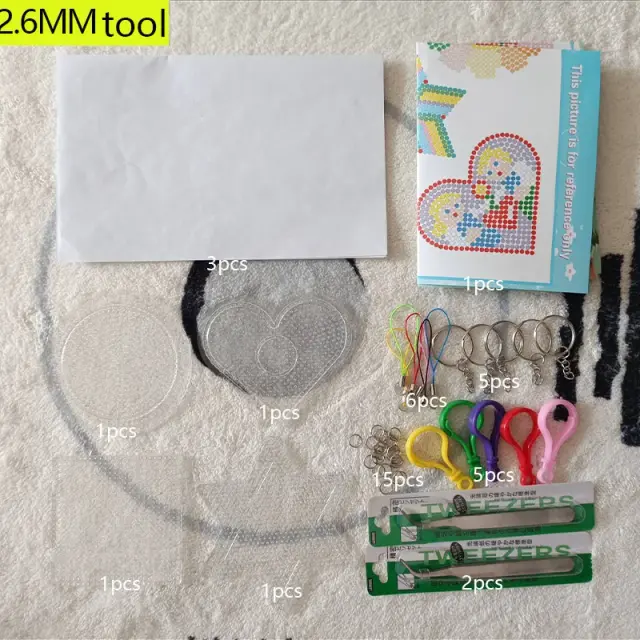 Kit Completo de Contas Perler 5mm/2.6mm para Mosaico Térmico: DIY 3D, Quebra-Cabeça e Artesanato para Crianças