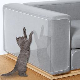 Cat Scratch Deterrent Tape, Protetores de Móveis de Gatos, Transparente, Auto-adesivo, Pet Training Acessórios - Image 2