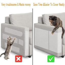 Cat Scratch Deterrent Tape, Protetor de sofá para gatos, Anti Cat Scratch Móveis Protetores, Inclui unhas fixas, Pacote 4 - Image 6