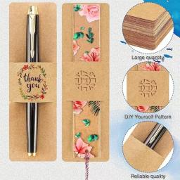 30Pcs DIY Branco Marcador Cobre Kraft Papel Marcador Mangas Em Branco Display Cards Resina Marcador Titular para Party Favor Gift - Image 4