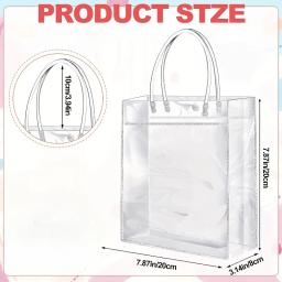 Saco De Presente De Plástico Transparente Com Alça, Embalagem De Presente De PVC Reutilizável, Bolsa Portátil Para Casamento E Festa De Aniversário, 5 PCs, 10 PCs, 20PCs - Image 3