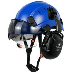 CE capacete de segurança com viseira para engenheiro, protetor de cabeça, protetor protetor de cabeça, EN397, EN352 ABS, novo tipo - Image 6
