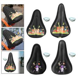 Capa de almofada para assento de bicicleta infantil, capa protetora para assento de bicicleta com capa de chuva, almofada de assento de bicicleta infantil, preta - Image 4