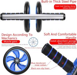 AB Roda Roller Kit, Push-Up Bar, Knee Mat, Pular Corda e Mão Gripper, Home Gym Workout para a Força do Núcleo e Exercício Abdominal - Image 2