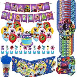 Conjunto de decoração para festa de aniversário, conjunto de decoração com bandeira e bola, jogo, sorrindo, plantio, bola, combinação - Image 1