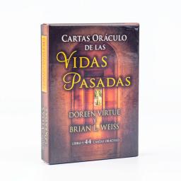 Cartas oracle de vida passada, 44 tarô, versão espanhola, edição de adivinhação, baralho de adivinhação, borad, jogos de jogo, 10.3*7.4cm - Image 1