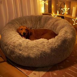 Ultra macio lavável cão e gato almofada cama, confortável Donut Cuddler, Round Dog Kennel, sofá quente, inverno, novo, venda quente - Image 1