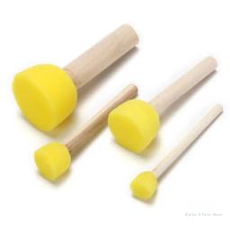 Conjunto pincéis espuma esponja com 5 peças, ferramenta pintura carimbo, artesanato diy para - Image 4