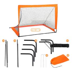 Pequenas metas de futebol portáteis para crianças quintal prática rede de futebol crianças redes de futebol praia jardim equipamento de treinamento de futebol - Image 5