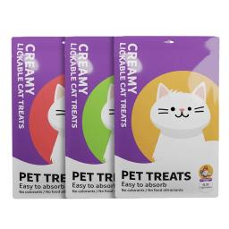 Grande capacidade Pet Food para gatinho, gato lanches, tiras cremosas molhadas, atum, salmão, frango, suprimentos para gatinho, 15g x 100 - Image 1