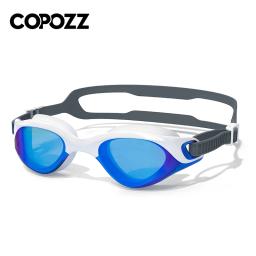 Copozz mulheres homens adultos hd anti-nevoeiro proteção uv óculos de natação esporte aquático mergulho óculos de natação com caixa portátil conjunto - Image 1
