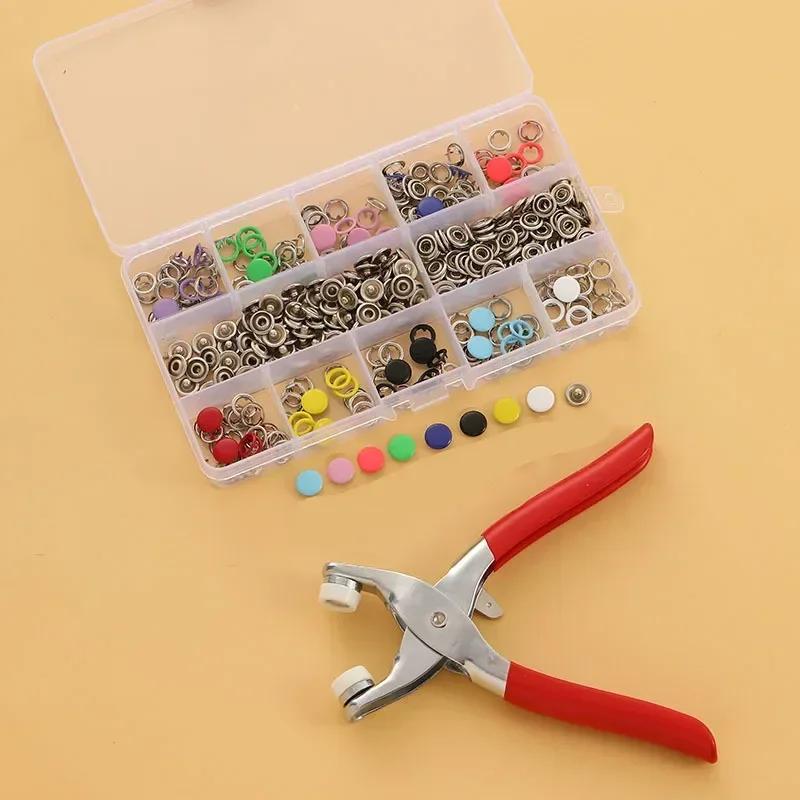 Botões De Costura De Metal Colorido, Solid Plier Tool Set, Prong Press Studs, Snap Fasteners, Instalando Roupas e Sacos, 50 Pcs, 100Pcs - Image 1