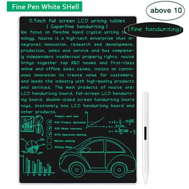 Tablet de Escrita LCD 11.5" Tela Cheia Monocromática/Colorida