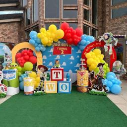 Balões de festa temática do arco Garland Toy Story, bolas coloridas, festa de bebê, decoração de fundo, 1 conjunto - Image 1