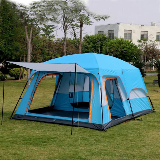 Tenda Impermeável Portátil para Camping, Resistência a Mosquitos, Dupla Camada, Capacidade para 3-5 Pessoas
