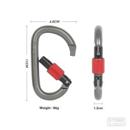 XINDA-Mosquetão para Escalada, Parafuso D-Shape, Gates Lock, Liga de Alumínio, SRT Montanhista, Equipamento ao ar livre, Ferramentas, 25kN - Image 5