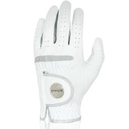 1pc luva de golfe masculina micro tecido macio respirável luvas de golfe com marcador magnético luva branca substituível - Image 1