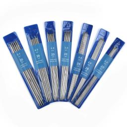 Conjunto de agulhas de tricô em aço inoxidável, suéter, projeto cachecol, 2-5mm, 5 peças, 20cm - Image 6