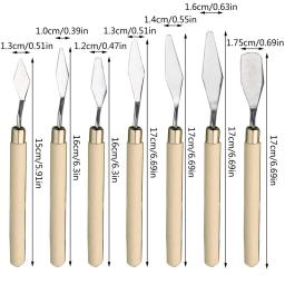 Pintura mistura raspador paleta faca pintura arte espátula com faca ferramentas para óleo lona estudante arte 7 - Image 6
