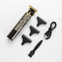 Cabelo elétrico aparar Shaver, aparar cabelo Clipper, aparar Clippers barbeiro, três velocidade engrenagem variável, presente para o namorado, T9 - Image 5