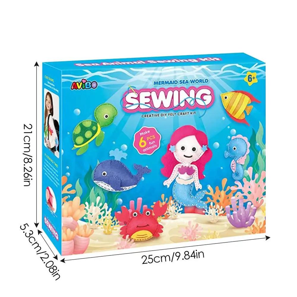 Crianças kits de costura artes artesanato mini kit de costura primeiro kit de costura para iniciantes diy kits de costura de boneca de animais de pelúcia brinquedos de meninas - Image 1