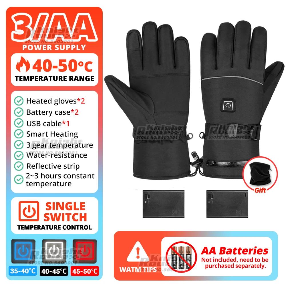 Luvas aquecidas USB touchscreen para homens e mulheres, luvas de inverno para snowboard, camping, resistente à água, caminhadas, esqui, moto, motocicleta - Image 1