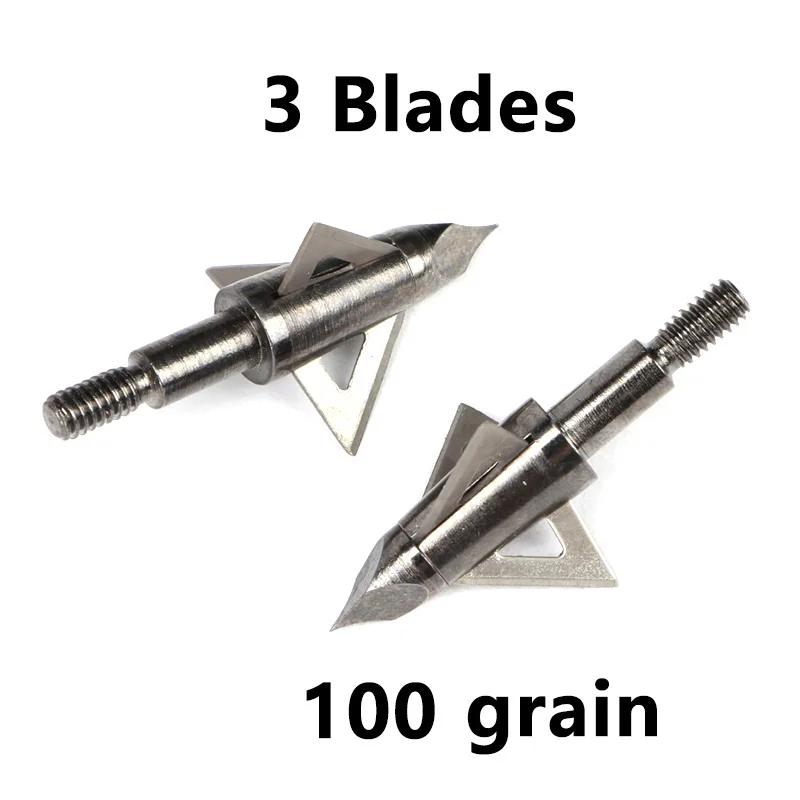 Tiro com arco broadhead 100/grão 125 ponta de flecha de 2/3 afiada ponta de flecha forcomposto arco e flecha tiro recurvo acessório de caça - Image 1