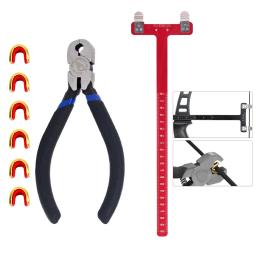 Arco e flecha Bow String Nocking Points Alicate, Cordas Knock Set, Régua quadrada T com alicate, Brass Nocks Point para Bow Tuning Kit - Image 1
