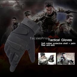 Meio dedo cheio luvas táticas airsoft paintball caça tiro luvas duráveis para caminhadas escalada pesca luva antiderrapante - Image 6