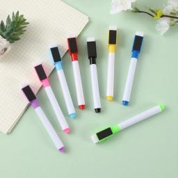 8 pçs/set ponta de bala 11.3*1cm tamanho pequeno sem marcadores de apagamento a seco de quadro branco magnético, 8 cores * 1pcs caneta magnética - Image 6
