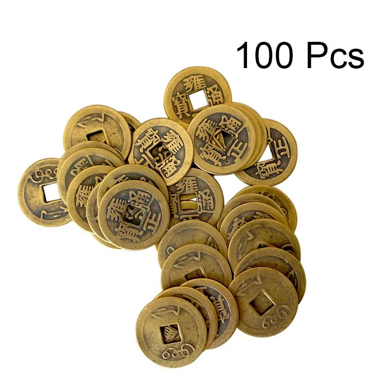 Artesanato chinês de moedas de cobre, Feng Shui Lucky Blessing Antigo Antigo, I Ching Moeda, Retro Collectible Curio Lembrança, 100Pcs - Image 1