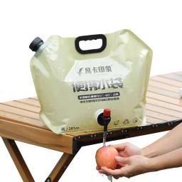 Saco de água potável ao ar livre, dobrável recipiente de água, portátil, dobrável, bolsa, sobrevivência, camping suprimentos, grande capacidade, 8L - Image 1