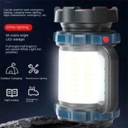 Impermeável LED Camping Lantern, Power Bank, Holofote, Lanterna para Caminhadas, Emergência, Casa, Ao ar livre, Novo, 4800mAh - Image 3