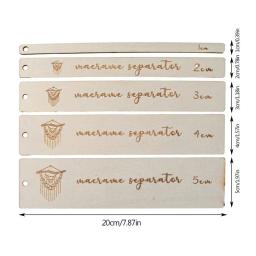 Madeira Macramé Template Organizer Ruler, Guia Spacer, Ferramenta Separator Madeira, Ferramentas e Equipamentos, 5pcs - Image 6