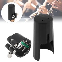 Couro ligadura e plástico Bb clarinete bocal Cap Cover, bocal Fastener Set, acessórios para instrumentos musicais - Image 1