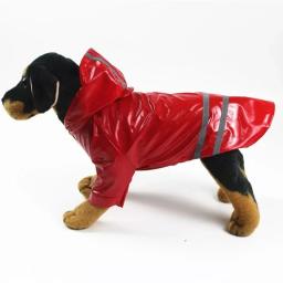 Impermeável com capuz com tira reflexiva para cães, Casacos impermeáveis, Roupas Respiráveis para Filhotes, Casaco de chuva para exterior - Image 4