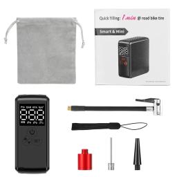 Bicicleta elétrica Bomba de ar, Inflator pneu portátil, Display LCD, USB C, Acessórios de bicicleta, motocicleta, carro, motocicleta, 2400mAh, 150psi - Image 4