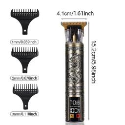 Cabelo elétrico aparar Shaver, aparar cabelo Clipper, aparar Clippers barbeiro, três velocidade engrenagem variável, presente para o namorado, T9 - Image 6