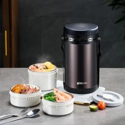 GIANXI-Lancheira Térmica Portátil, Aço Inoxidável, Preservação de Calor, Bento Box, Recipiente de Alimento com Lunch Bags - Image 6