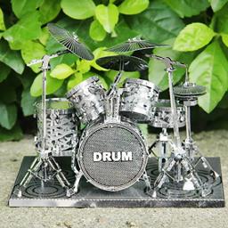 3D Metal Puzzle Model Kits para Crianças, Laser Cut, Jigsaw Toy, Drum Set, DIY - Image 2