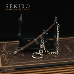 SEKIRO-Modelo de Arma de Metal de Sombras Morre, Faca de Brinquedo, Chaveiro, Katana Genichiro Espada, Periféricos de Jogo, Mini Toy, Duas Vezes, 9cm - Image 2