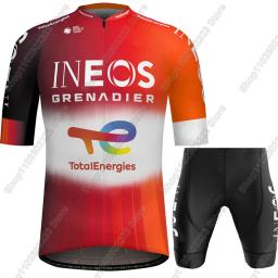 Equipe ineos granadiers frança tour 2025 conjunto camisa de ciclismo colômbia manga curta roupas ciclismo estrada corrida bicicleta camisas terno mtb - Image 5