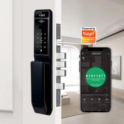 TUYA-Smart Door Lock com 3D Face, Monitor de Câmera de Segurança, Senha de Impressão Digital Inteligente, Chave Eletrônica Biométrica Desbloqueio - Image 4