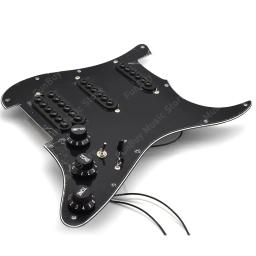 SSH-guarda-chuva tipo carregado Prewired Pickguard, Tom Volume Control com backplate de guitarra para guitarra ST, branco e preto - Image 2