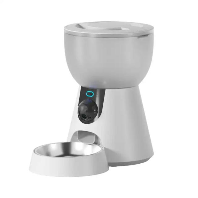 Alimentador Automático para Gatos com Câmera HD 1080p, Visão Noturna, Conexão 5G WiFi e Áudio Bidirecional