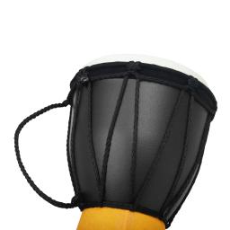 Tambor de mão africano para prática, instrumento de percussão portátil, amarelo, ABS, Smiley, pandeiro infantil, Djembe, 4 in - Image 5