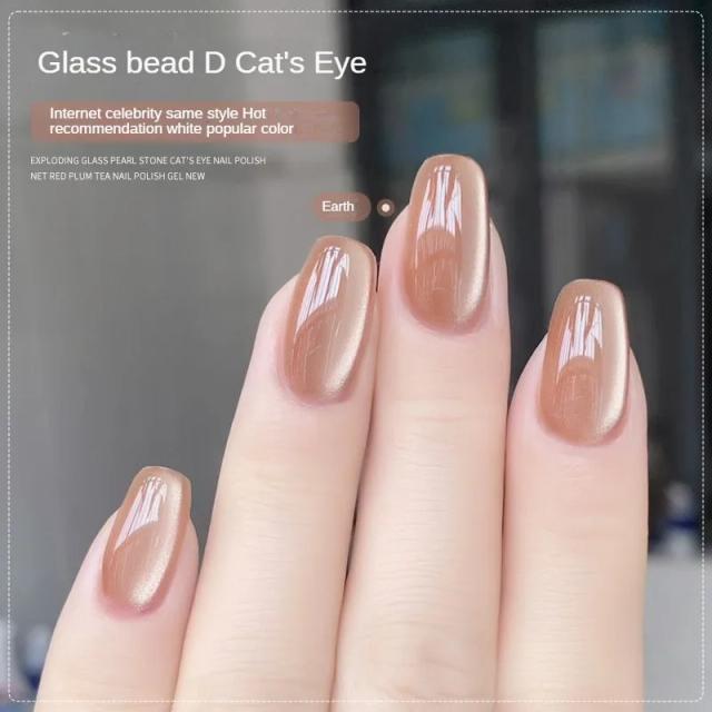 Cristal Magnetic Gel Polonês Holográfico Semi Permanente para Nail Art - Efeito Água Luz Soak Off para Beleza das Unhas em Casa