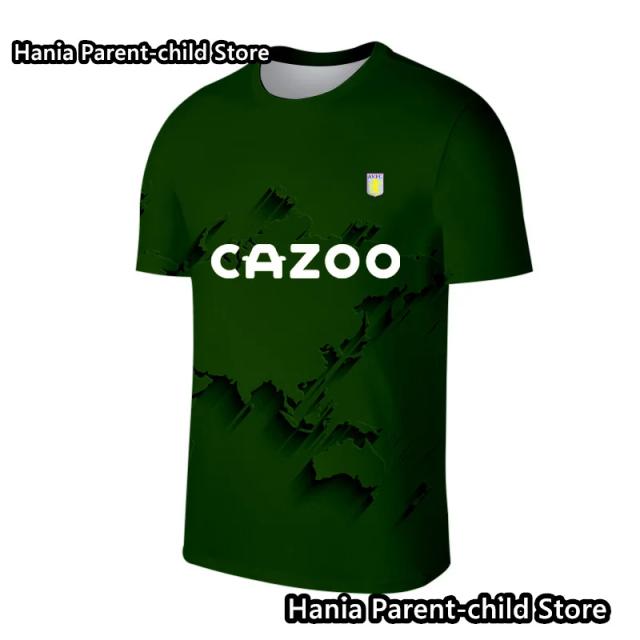Camiseta Esportiva de Manga Curta AVFC para Homens e Crianças - Novidade de Verão 2024
